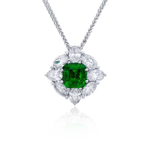 JB Star Platinum Emerald and Diamond Necklace - 7455/015