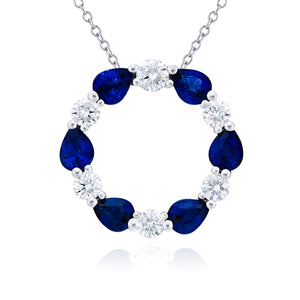 JB Star Platinum Sapphire and Diamond Necklace - 7484/001