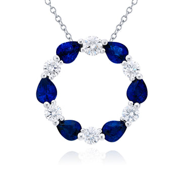JB Star Platinum Sapphire and Diamond Necklace - 7484/001