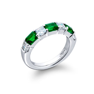 JB Star Platinum Emerald and Diamond Ring - 7544/009 thumbnail