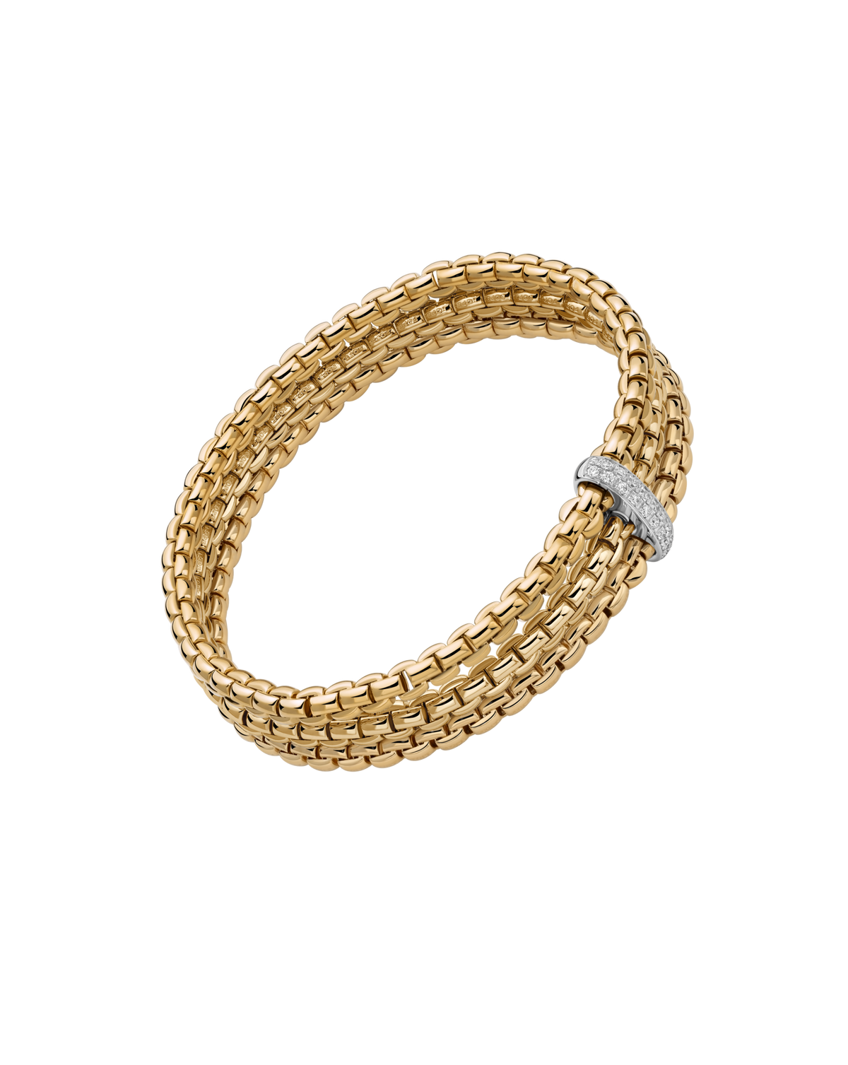 Flex'it Bracelet with Triple Mesh and Diamond Pavé