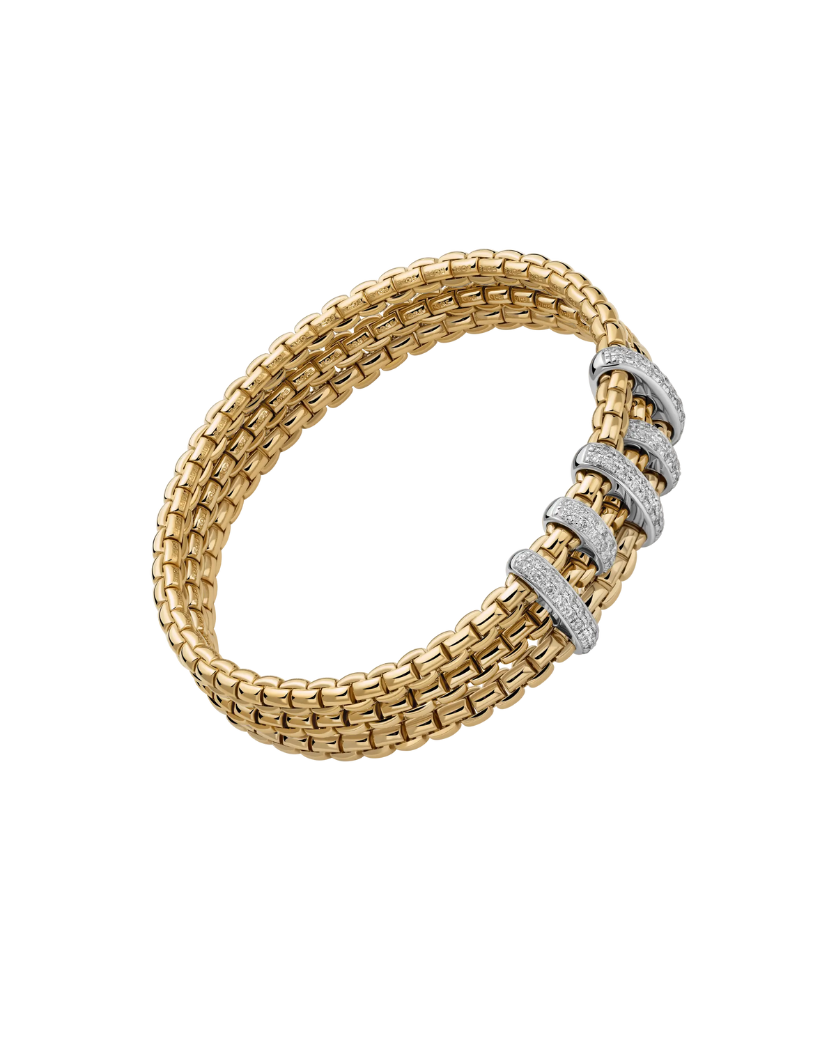 Flex'it Bracelet with Triple Mesh and Diamond Pavé