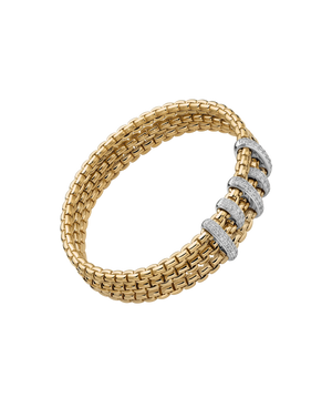 Flex'it Bracelet with Triple Mesh and Diamond Pavé