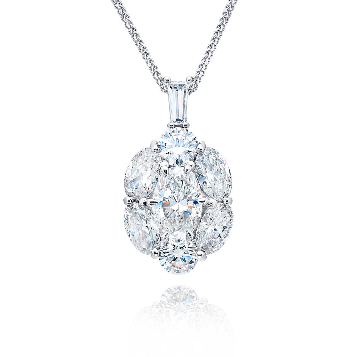 JB Star Platinum Diamond Necklace - 7633/006