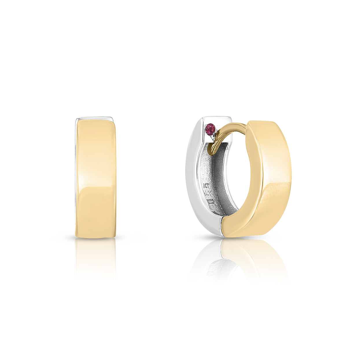 18k Yellow/white Gold The Perfect Hoop® Classic Hoop Earrings
