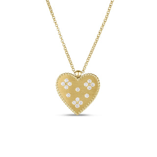 18K Yellow Gold Venetian Princess Medium Heart Medallion Necklace thumbnail