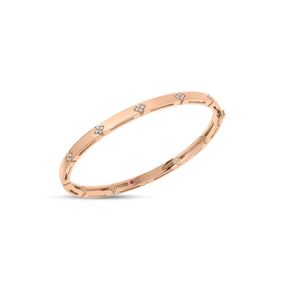 18k Rose Gold Love In Verona Narrow Diamond Bangle thumbnail