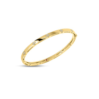 18k Yellow Gold Love In Verona Narrow Diamond Bangle thumbnail