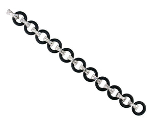 Platinum Black Jade Diamond Bracelet thumbnail