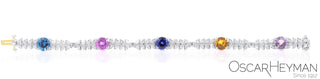 Platinum Indicolite Tourmaline Tourmaline Pink Sapphire Yellow Sapphire Sapphire Diamond Bracelet thumbnail