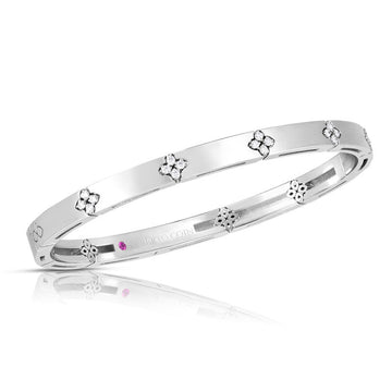 18k White Gold Love In Verona Diamond Bangle