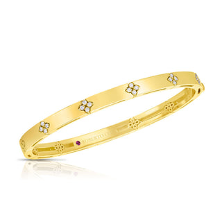 18k Yellow Gold Love In Verona Diamond Bangle thumbnail