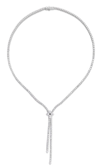 18k White Gold Love In Verona Diamond Zipper Necklace thumbnail