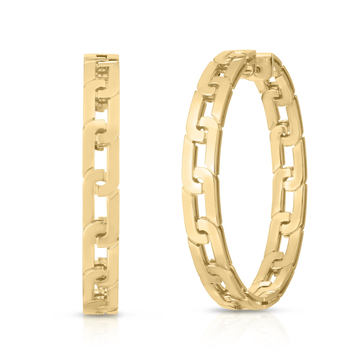 18K YELLOW GOLD NAVARRA EXTRA LARGE HOOP EARRINGS