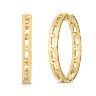 18K YELLOW GOLD NAVARRA EXTRA LARGE HOOP EARRINGS thumbnail