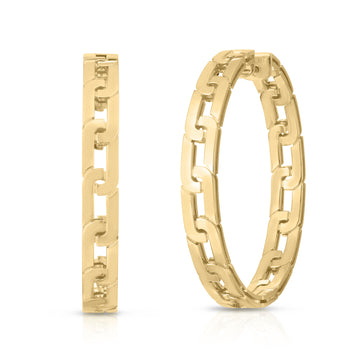 18K YELLOW GOLD NAVARRA EXTRA LARGE HOOP EARRINGS
