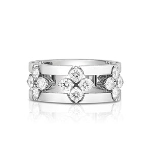 18K White Gold Love In Verona Diamond Open Frame Ring