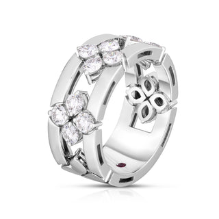 18K White Gold Love In Verona Diamond Open Frame Ring thumbnail