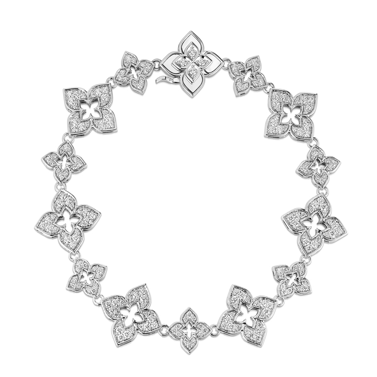 18k W Dia Venetian Princess Bracelet