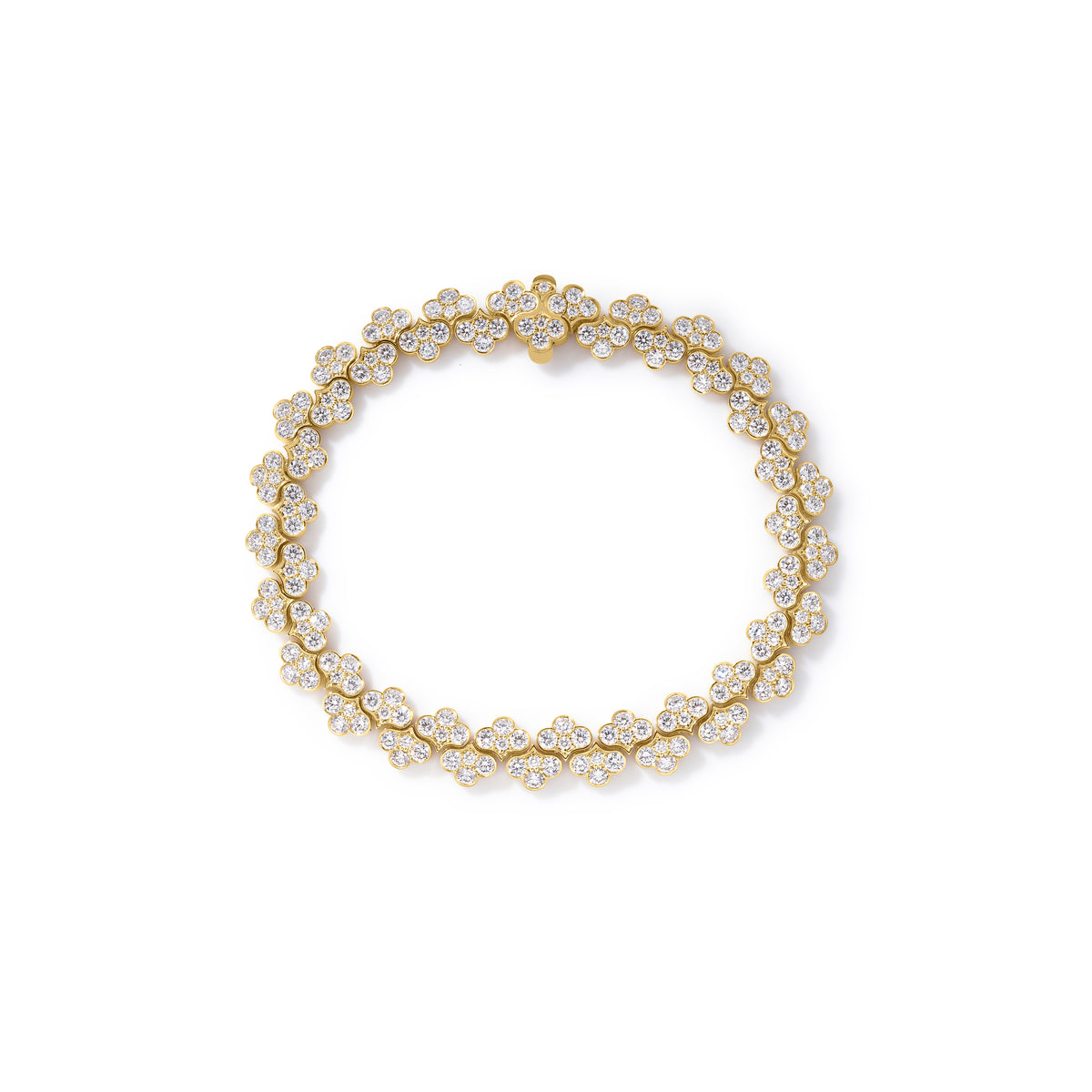 18k Yellow Gold Chiara Pave Diamond Chain Bracelet