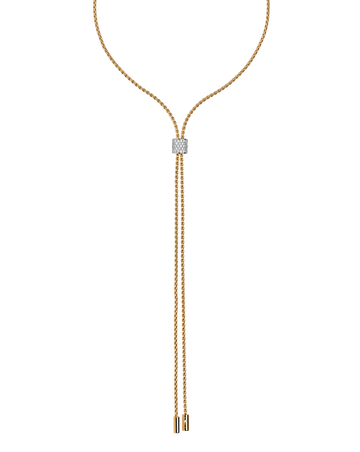 Slider necklace with diamond pavé