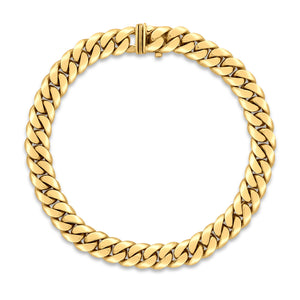 18k Yellow Designer Gold Curb Link Chain Bracelet