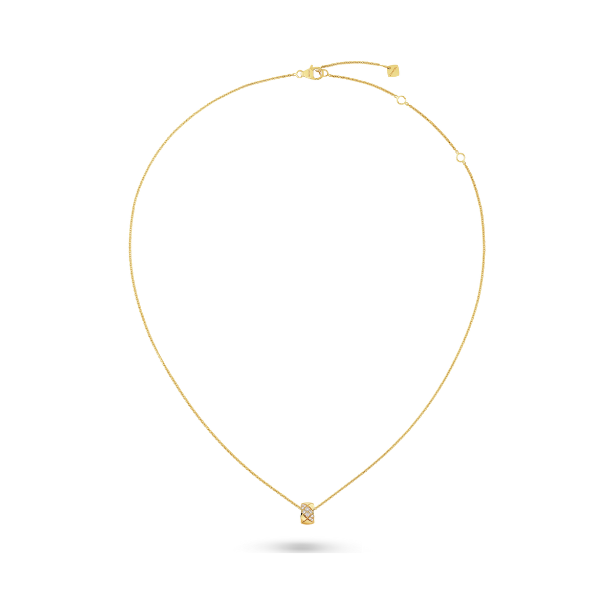 CHANEL Coco Crush Necklace in Yellow Gold with Diamonds