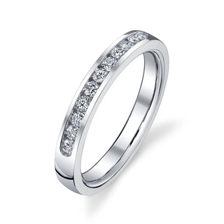 18K White Gold Round Diamond Channel-Set Band, 0.25ct G-H, SI1-SI2 thumbnail