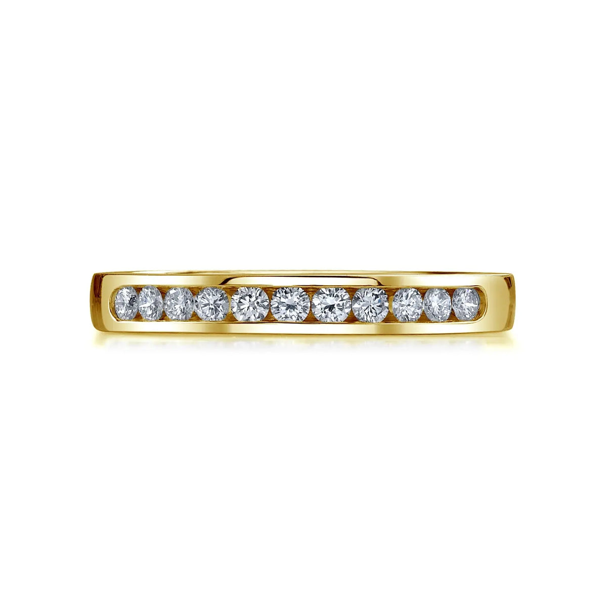 Round Diamond Channel-Set Band
