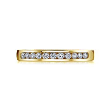 Round Diamond Channel-Set Band