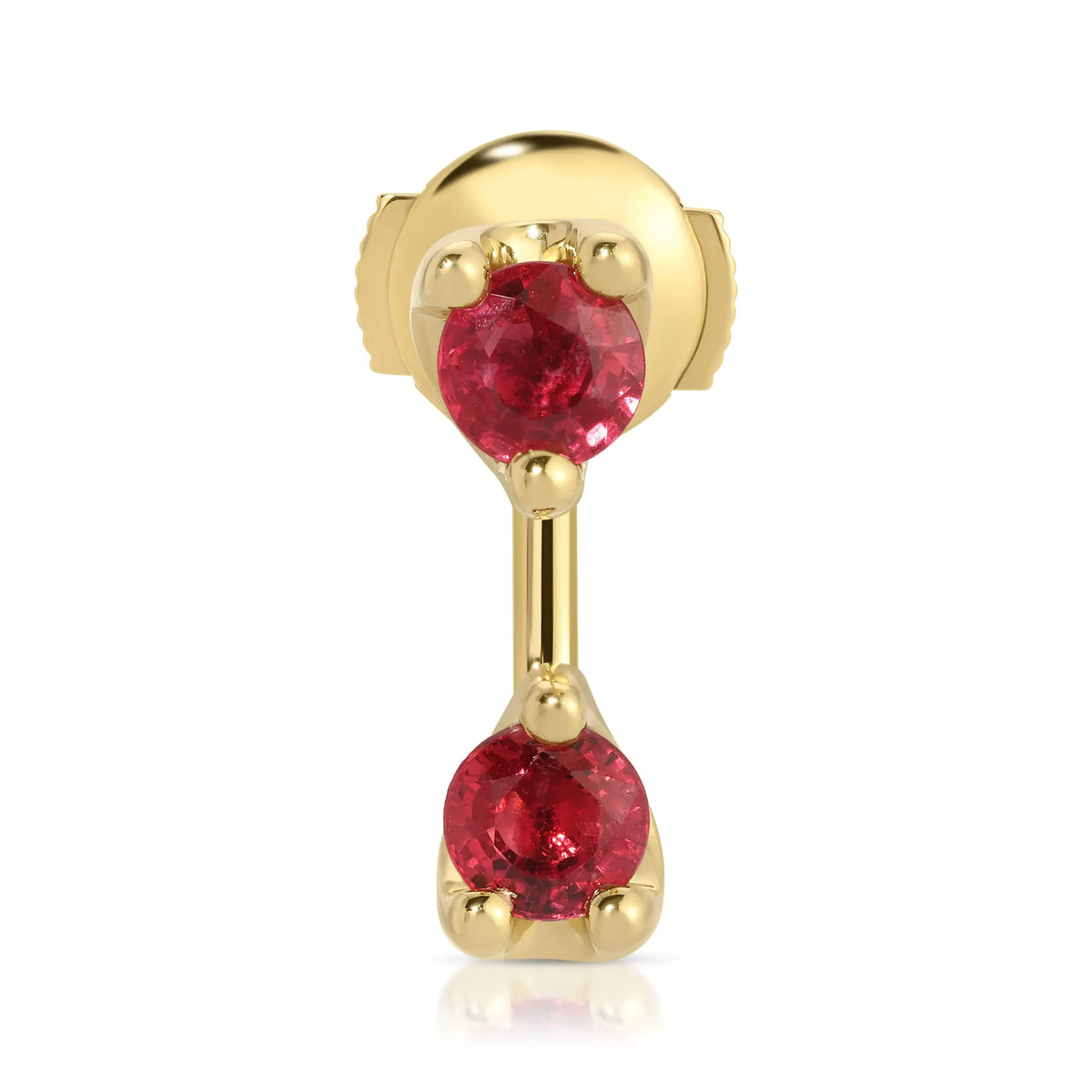 Single Round Ruby=.88 Orbit Earringringring