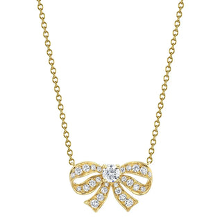 Diamond Bow Pendant 20" thumbnail