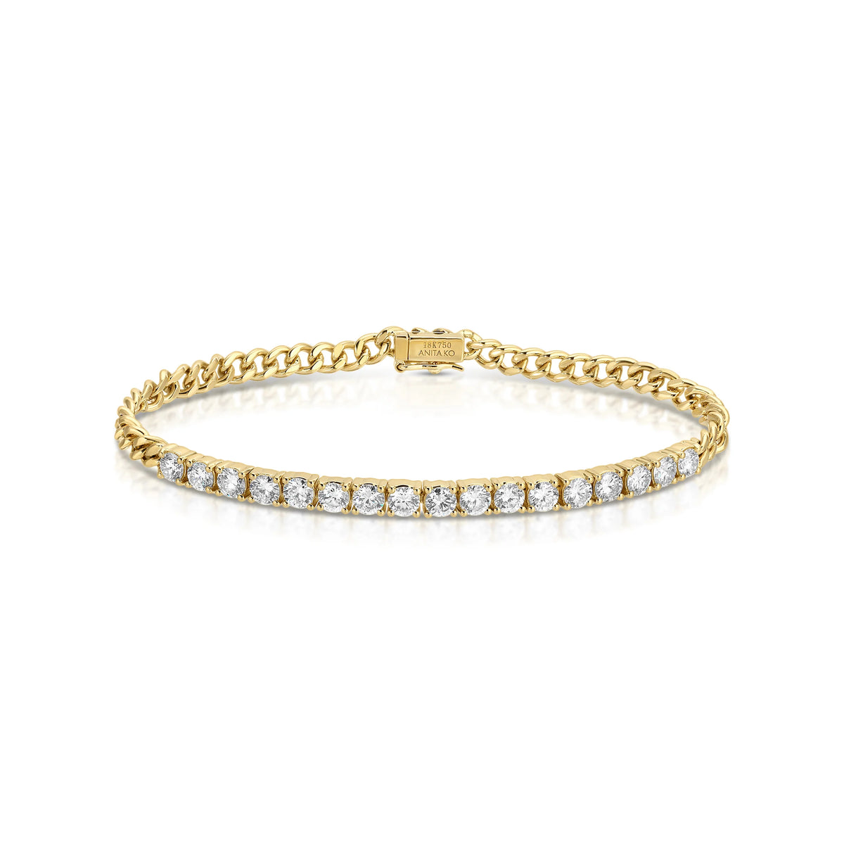 Cuban Link Diamond Line Braceletelet