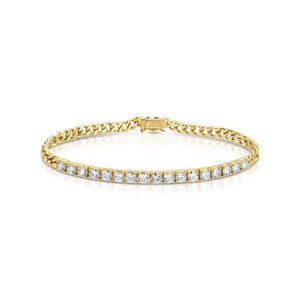 Cuban Link Diamond Line Braceletelet
