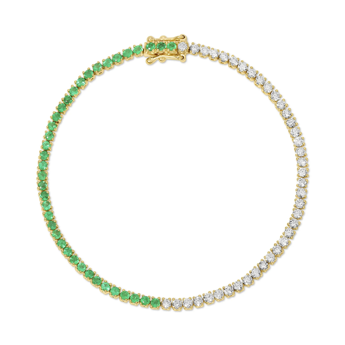 Hepburn Emerald Diamond Braceletelet Emerald=1.00
