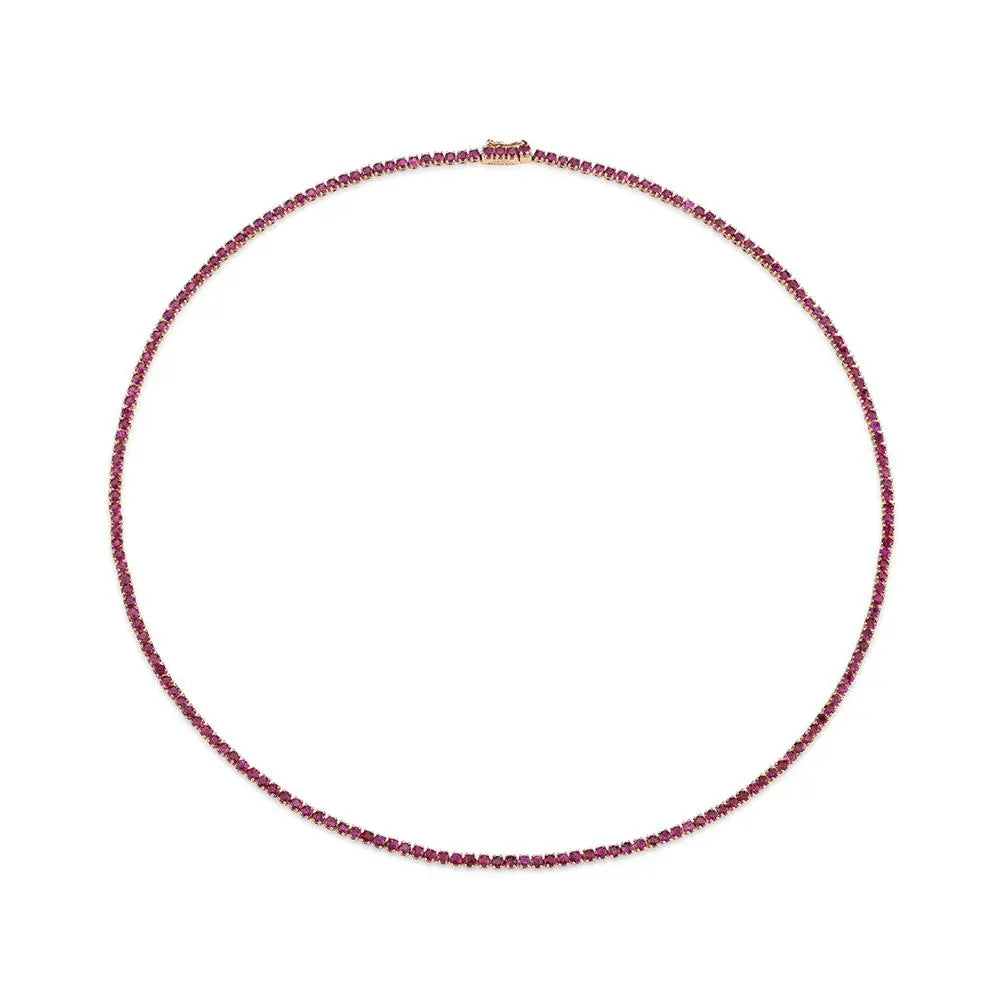 Hepburn Round Rubyby Chokearring 16" Ruby=6.80