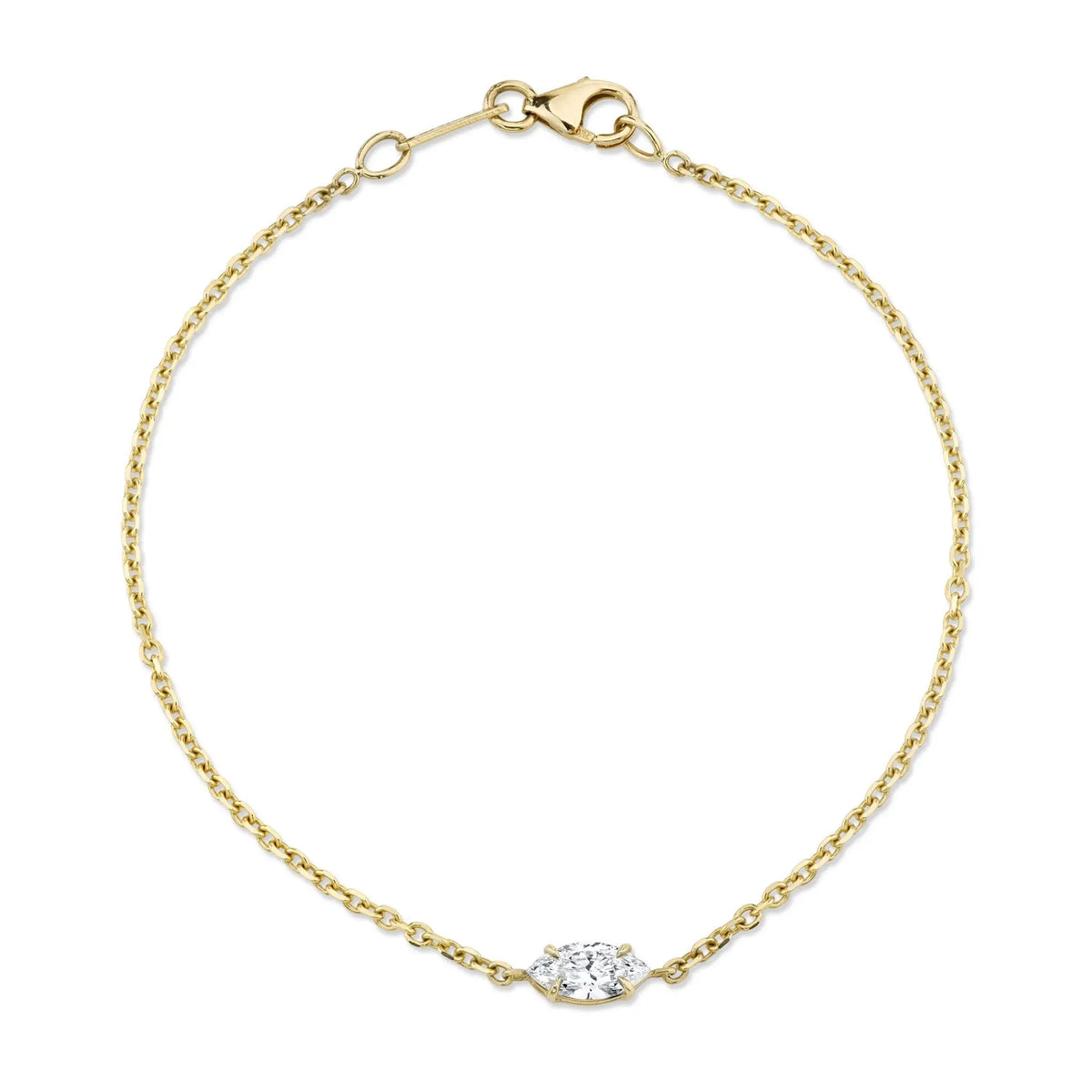 Marquise Diamond Chain Braceletelet 6.5"