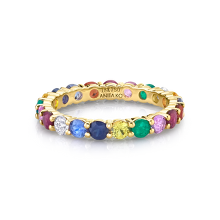 Multi Gemeraldstone & Diamond Etearringnity Band Gemerald=2.10 thumbnail
