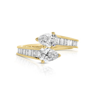 Saturn Baguette & Pearring Diamond Ring thumbnail