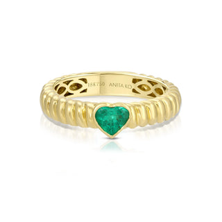 Zoe Hrt Col Emerald=.35 Ring thumbnail