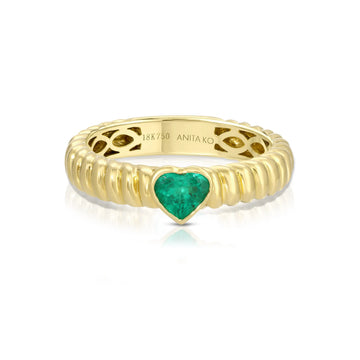 Zoe Hrt Col Emerald=.35 Ring