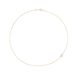 Single Diamond Initial Necklace thumbnail