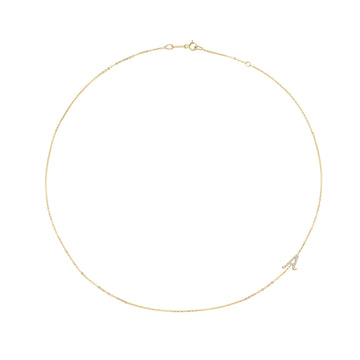 Single Diamond Initial Necklace