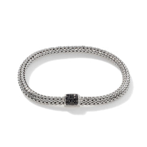 Icon Bracelet, Sterling Silver, Pavé, 5MM
