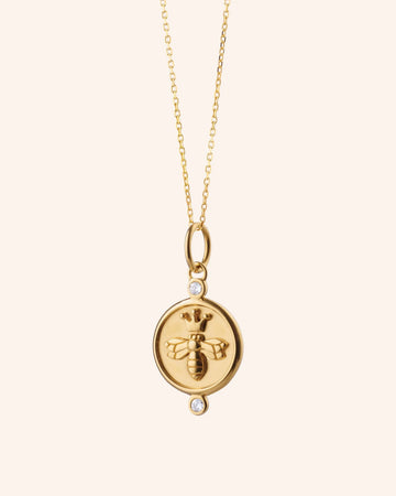 "Queen Bee" 18K Gold Necklace with Diamonds