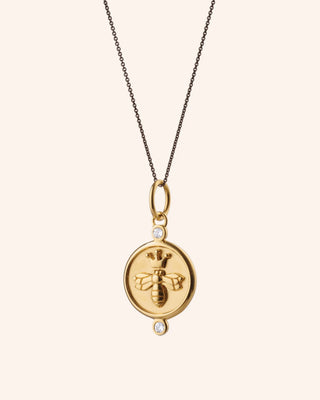 "Queen Bee" 18K Gold Necklace with Diamonds thumbnail