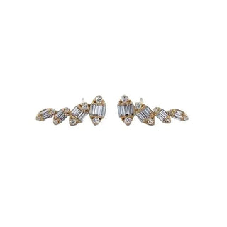 18K Yellow Gold Climber Earrings thumbnail
