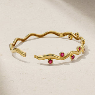 Riva Wavy Diamond Bangle thumbnail