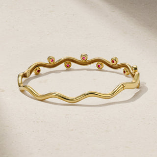 Riva Wavy Diamond Bangle thumbnail