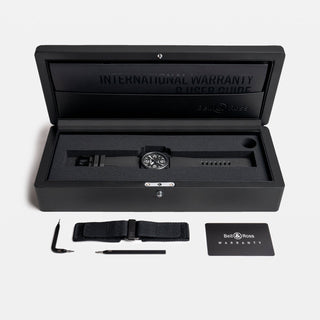 BR03 AUTO 41 BLACK MAT CERAMIC 41MM RUBBER STRAP thumbnail